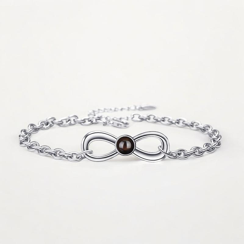 Bratara Personalizata " Silver Infinite"