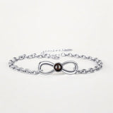 Bratara Personalizata " Silver Infinite"